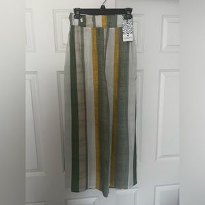 Nwt Multicolor striped wide leg pants size m